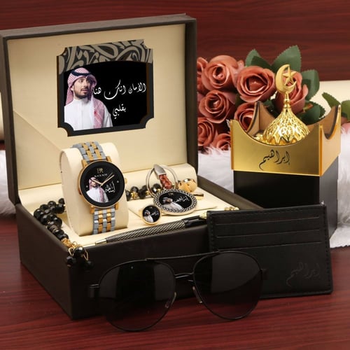 طقم ساعه رجالي بالاسم و الصوره