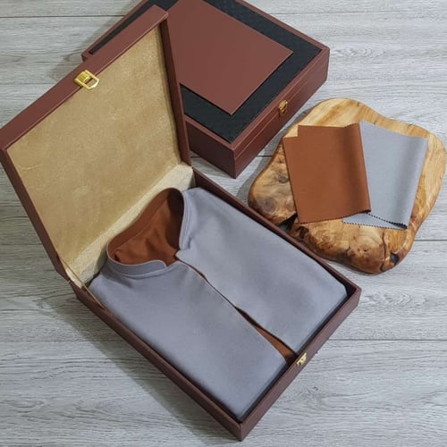 بوكس تغليف فخم مصنوع من الجلد الايطالي
