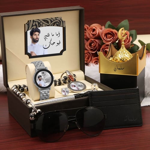 طقم ساعه رجالي بالاسم و الصوره