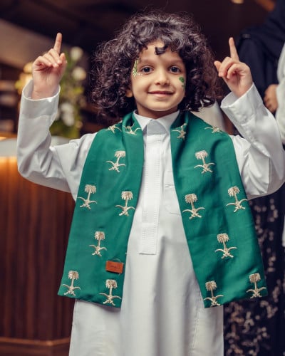 شالات اليوم الوطني اطفال سيفين ونخلة