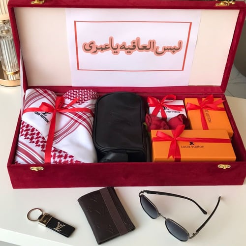 بوكس هدايا رجالي للعيد فخم ماركه لويس فيتون