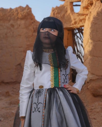 فساتين بنات يوم التأسيس السعودي