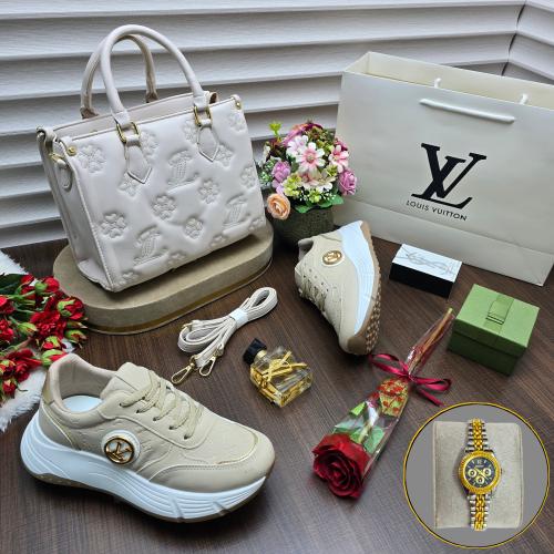 اجمل هديه من لويس فيتون شنطه وشوز سبورت نسائي