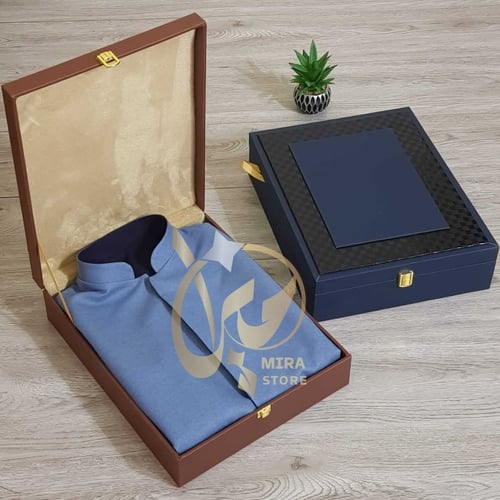 بوكس تغليف فخم مصنوع من الجلد الايطالي