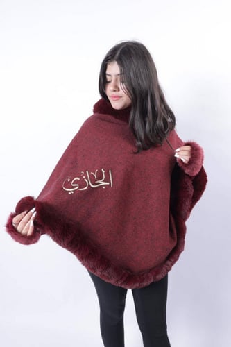 شالات شتوي مع قفاز نسائي انيق ازياء شتويه