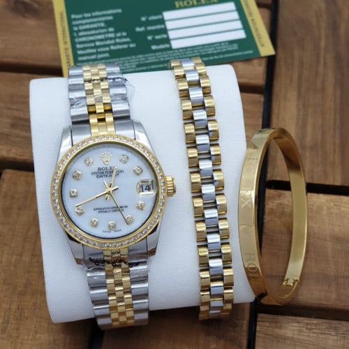 رولكس نسائي مع فصوص