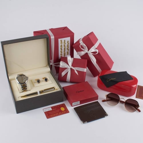 طقم ساعه وكبك و قلم ماركه كارتير