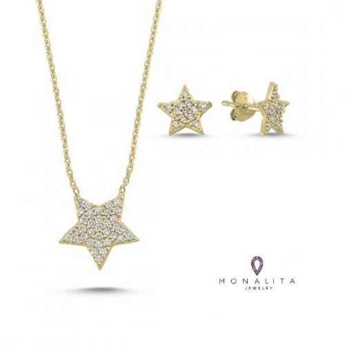 طقم أنيق اللون ذهبي (SET132) .