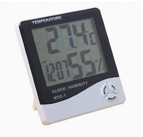جهاز قياس درجة الحرارة والرطوبة مع ساعة منبه وشاشة...