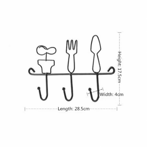 شماعات المطبخ السوداء حرف يدوية ابداعية+ ملصقين اض...