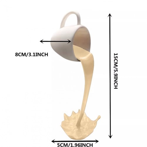 كوب القهوة العائم ، نحت ، زخرفة مطبخ ، رذاذ سحري ،...