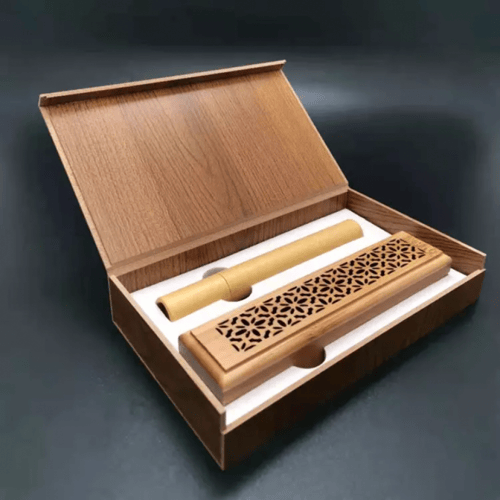 مبخرة خشب البامبو ( الخيزران ) + 30 عود كمبودي فئة...