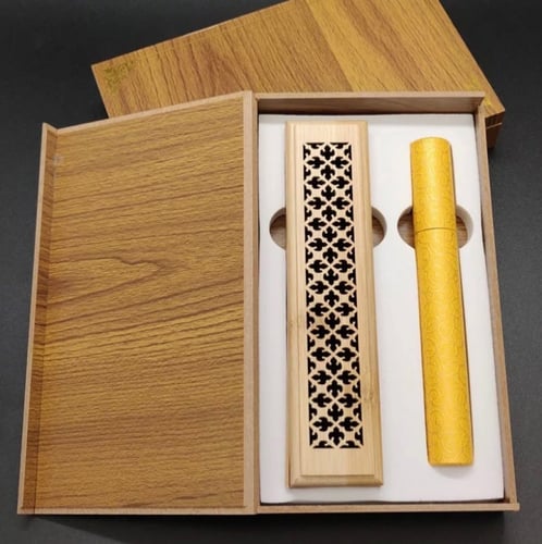 مبخرة خشب البامبو ( الخيزران ) + 30 عود كمبودي فئة...