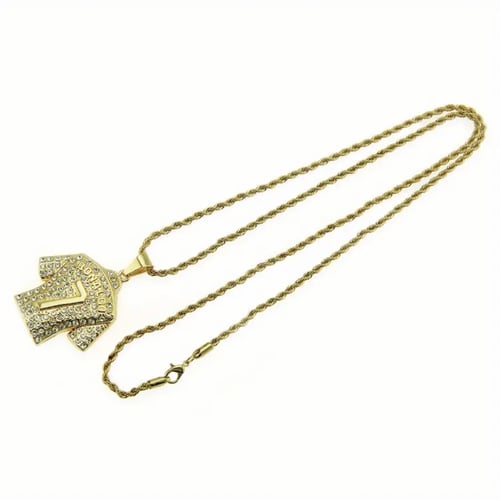 قلادة عصرية مرصعة بالالماس الصناعي