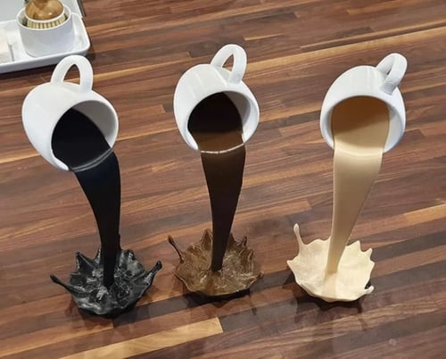 كوب القهوة العائم ، نحت ، زخرفة مطبخ ، رذاذ سحري ،...