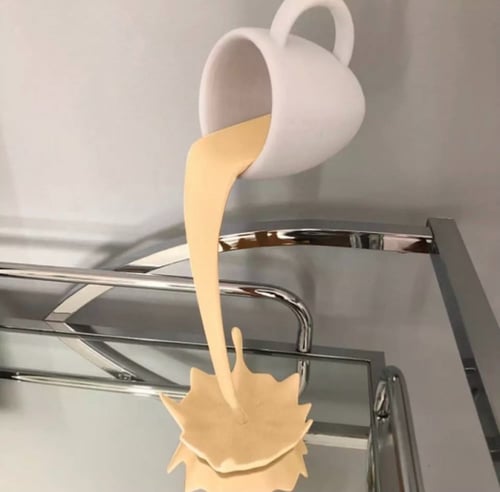 كوب القهوة العائم ، نحت ، زخرفة مطبخ ، رذاذ سحري ،...