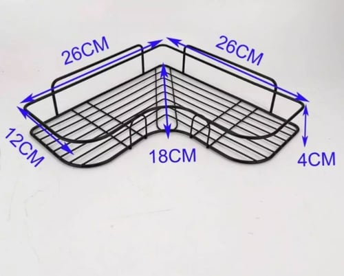 رف زاوية أنيق للحمام بلا حفر