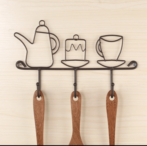 شماعات المطبخ السوداء حرف يدوية ابداعية+ ملصقين اض...