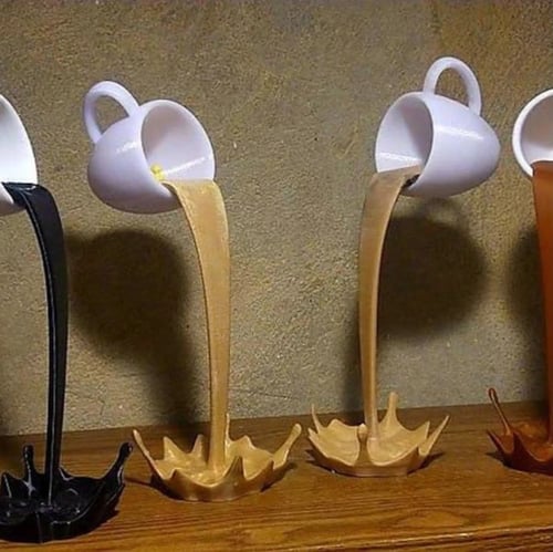 كوب القهوة العائم ، نحت ، زخرفة مطبخ ، رذاذ سحري ،...