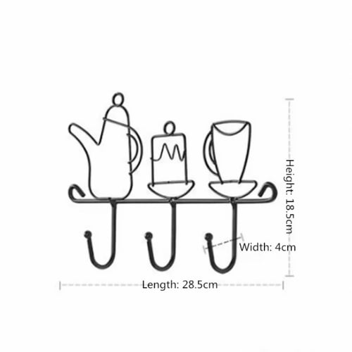 شماعات المطبخ السوداء حرف يدوية ابداعية+ ملصقين اض...