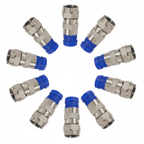 RG6 Compression F-Type Coaxial Connector كونوكتور...