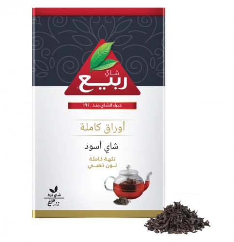 شاي أسود ربيع اوراق كاملة علبة معدنية 300 غرام