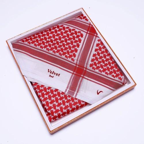 شماغ فلفيت ريد كلاسك 24 لون احمر دم الغزال