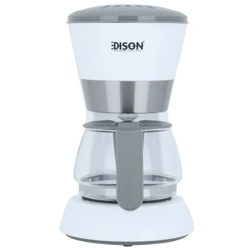 إديسون محضرة قهوة بالتنقيط أبيض برمادي 0.65 لتر