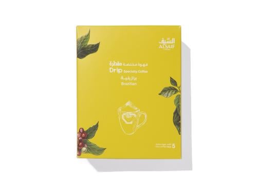 5 أظرف قهوة برازيلي مقطرة