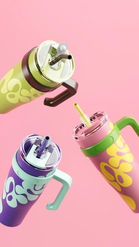 كوب رياضي حراري 1.1 لتر اخضر