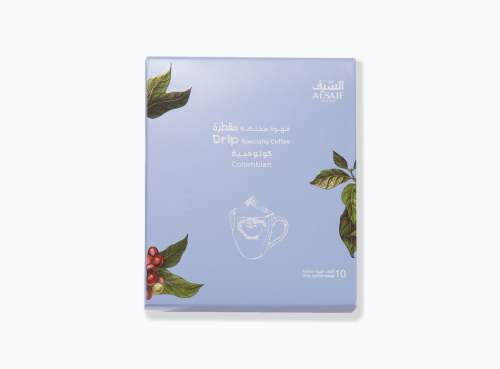 10 أظرف قهوة كولومبي مقطرة