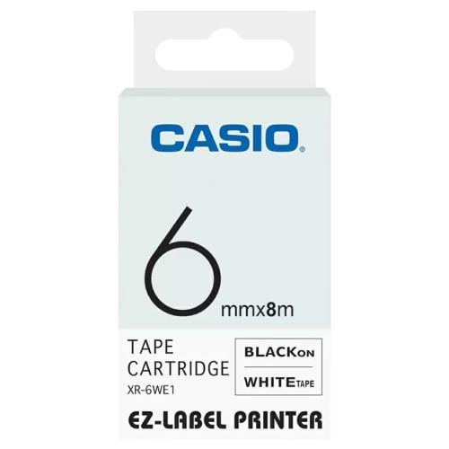 كاسيو شريط لاصق لأجهزة طباعة الملصقات 6 مم أسود عل...