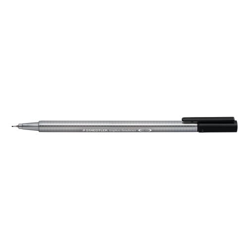 ستدلر قلم خط رفيع 0.3 مم 334 أسود العلبة 10 أقلام