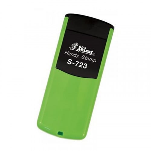 شيني ختم الجيب 47X18 مم أخضر مع طباعة الإسم