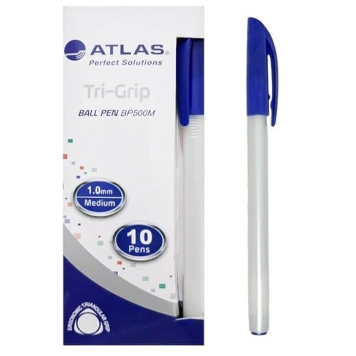 أطلس قلم جاف وسط 1.0 مم BP500M أزرق العلبة 10 أقلا...
