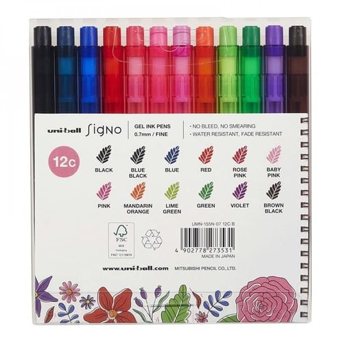 يوني بول سيغنو UM155N قلم جل ضغاط 0.7 مم الحافظة 1...