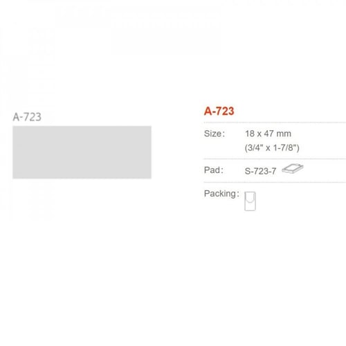 شيني ختم الجيب 47X18 مم أسود مع طباعة الإسم