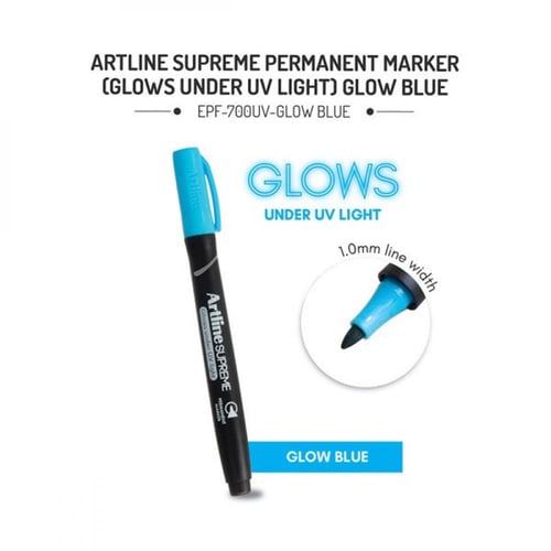 أرت لاين قلم يضيء تحت ضوء الأشعة فوق البنفسجية أخض...