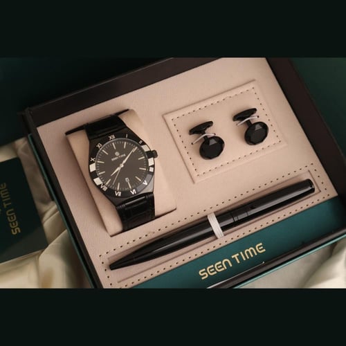 أطقم ساعات جلد رجالية مصممة بأناقة لتمنحك إطلالة ر...