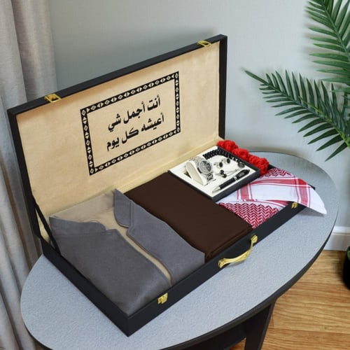 بوكس اهداء رجالي فخم بسديري راقي ومجموعة منتجات عص...