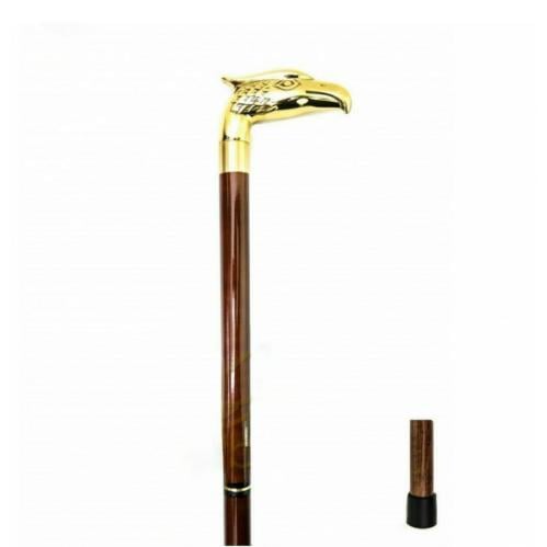 عصا رأس الصقر صناعة إسبانية من خشب الزان تصميم إست...