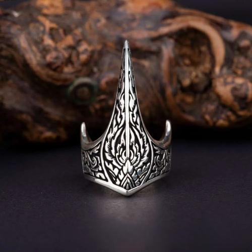 خاتم راقي من الفضة الإسترلينية الخالصة بالكامل عيا...