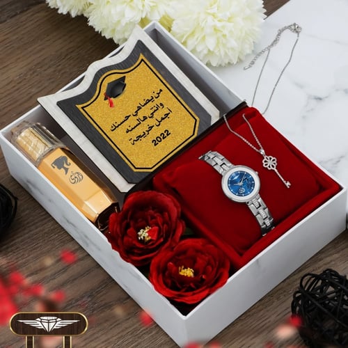 بوكسات هدايا تخرج نسائية مميزة بتصميم خاص حسب الطل...