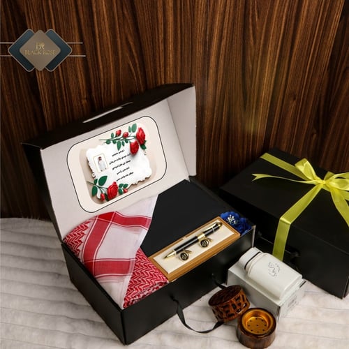 هدايا عيدية رجالية مميزة بوكس بشماغ راقي مع إكسسوا...