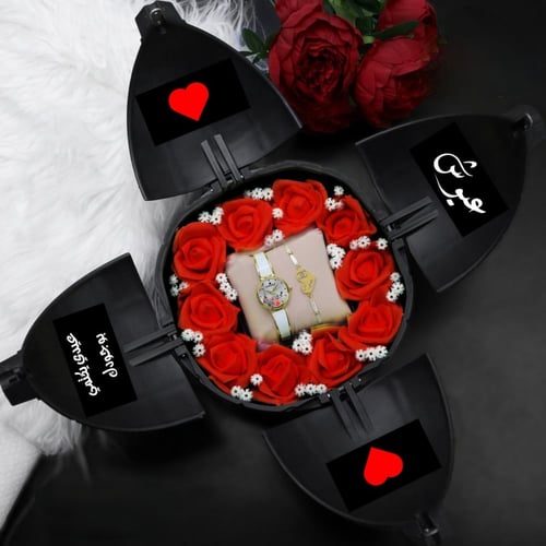 بوكس إهداء نسائي إستثنائي بتصميم ينبض بالحب والتمي...