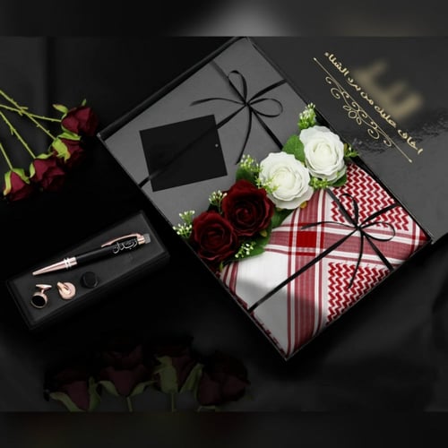 بوكسات هدايا رجالية فخمة بشماغ وقماش عالي الجودة ب...