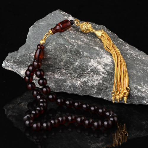 سبحة مميزة بخرز الفاتوران وبشرابة من الفضة الخالصة...