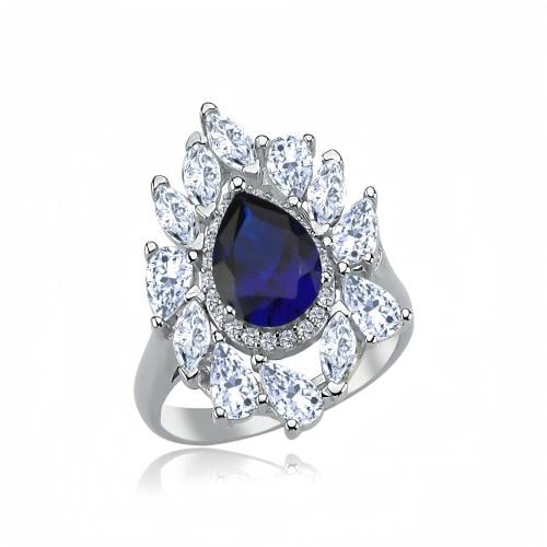 خاتم نسائي بصياغة اسطنبولية فخمة - فضة عيار 925 بح...