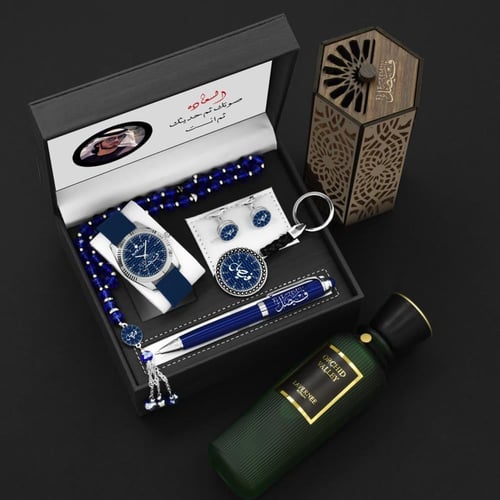 طقم إهداء رجالي فخم يليق بذوق الرجل العصري