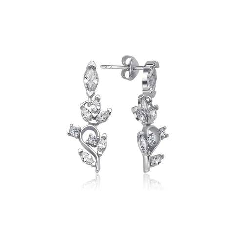 طقم فضة فخم مرصع بأحجار وفصوص السوارفيسكي بلمسة من...